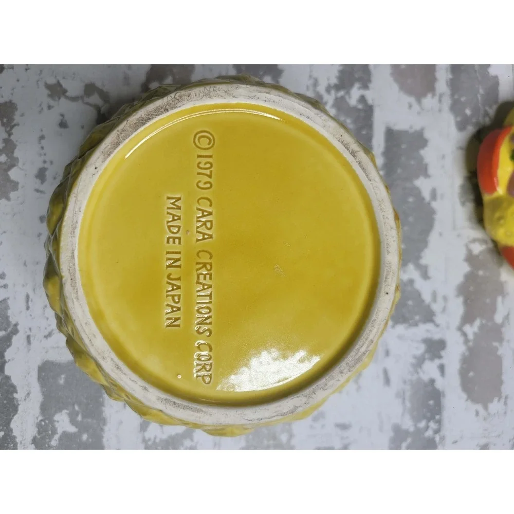 Vintage‎ 1970s Pineapple Cookie Jar Fruit Cara Creations Corp 1979